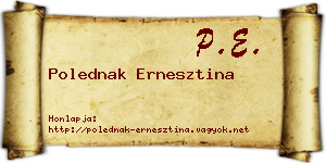 Polednak Ernesztina névjegykártya